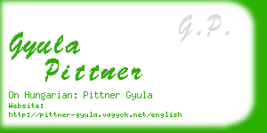 gyula pittner business card